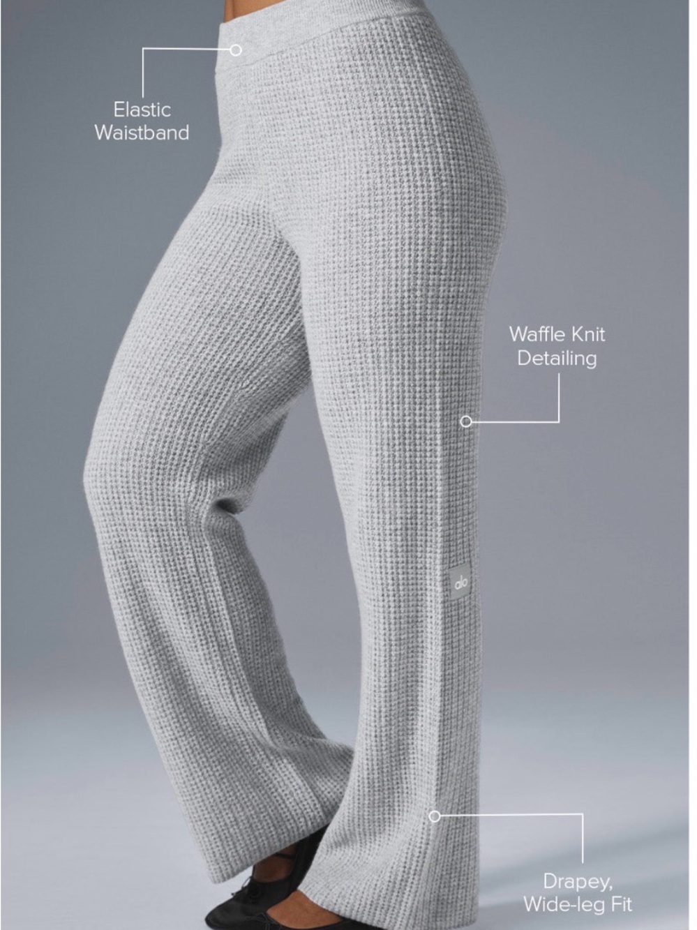 Alo Yoga Cashmere High-Waist Plush Waffle Pant